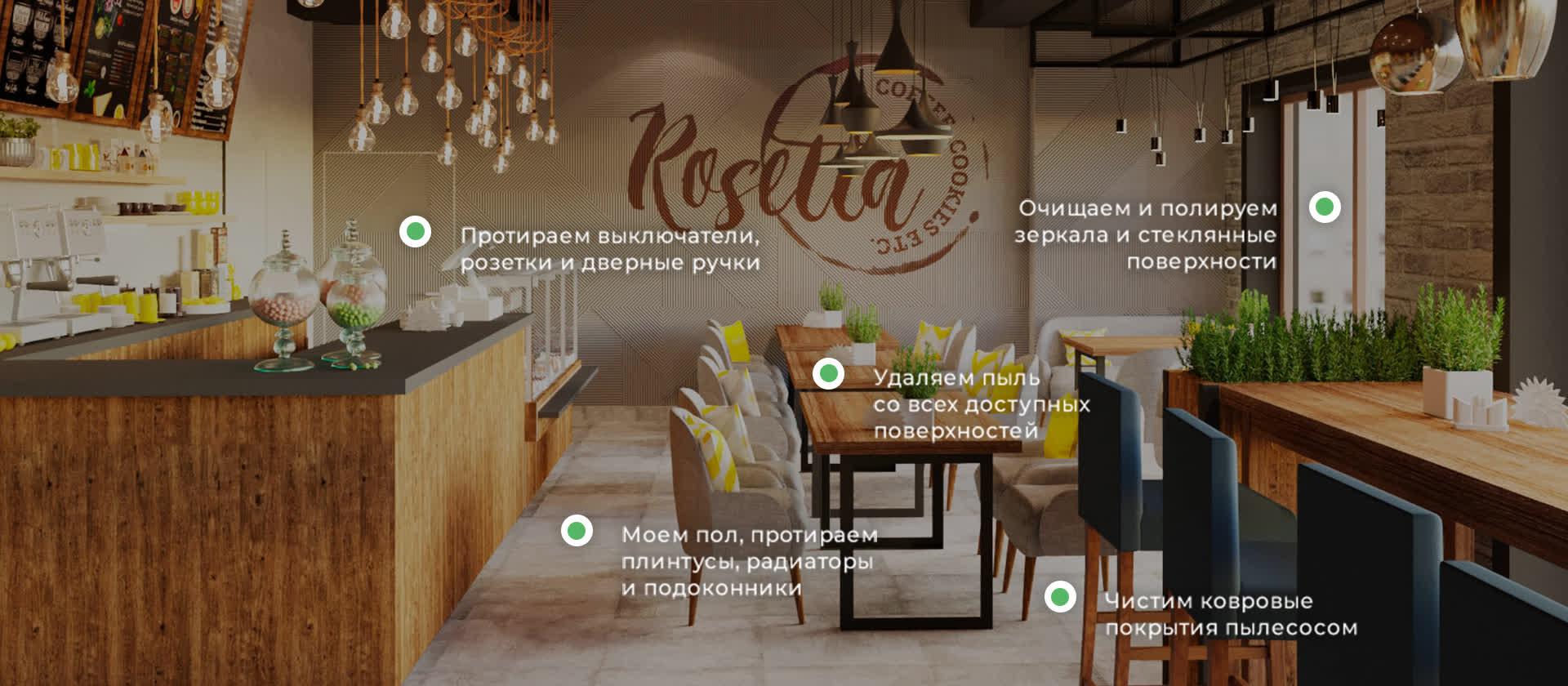 Поддерживающая уборка кафе и ресторанов